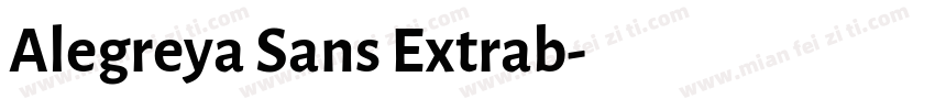 Alegreya Sans Extrab字体转换